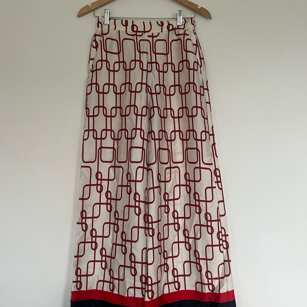 Nautical Zara Pants Silk